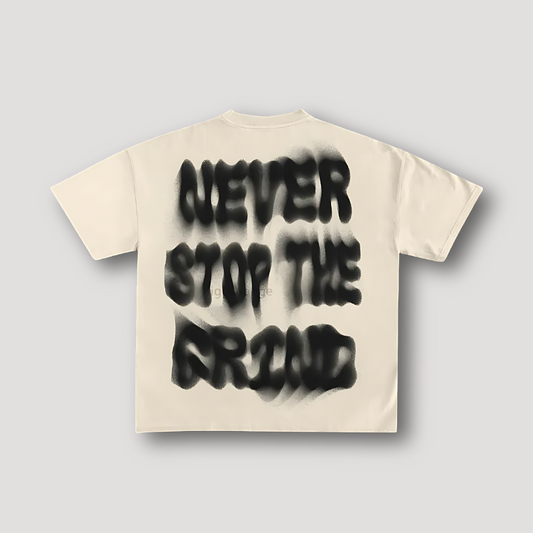 "NEVER STOP THE GRIND" Kurzarm Graphic T Shirt